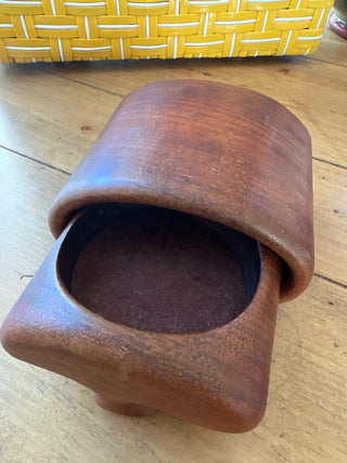 Vtg. Mushroom Wood Art MTS|96252