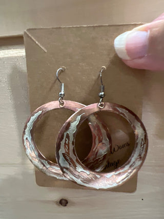 Mexican Copper/Silver Earrings MTS|100570