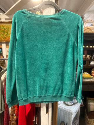 "Chanel" vintage bootleg velour sweatshirt|100954