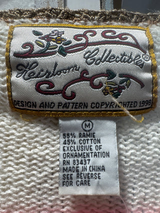 90s beaded floral cardigan Heirloom Collectibles|100956