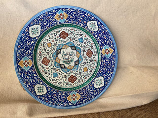 Vintage Minakari Persian enamel plate hp 7” MTS|103136