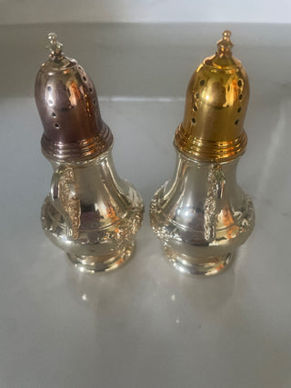 Vtg.Silver Plated Salt7Pepper Shakers -RSV|103543