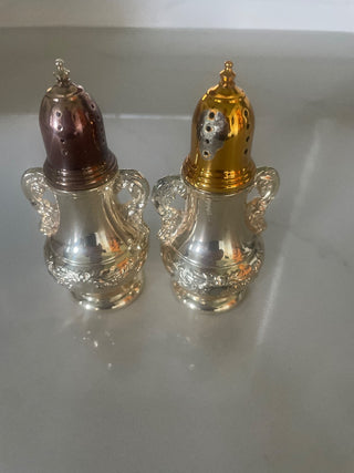 Vtg.Silver Plated Salt7Pepper Shakers -RSV|103544
