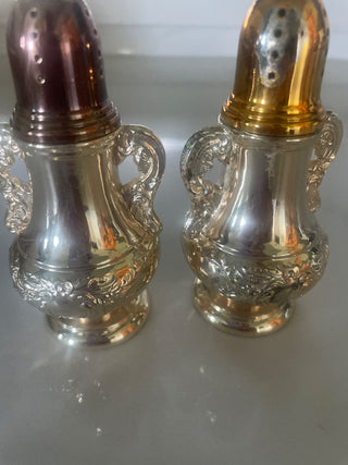 Vtg.Silver Plated Salt7Pepper Shakers -RSV|103547