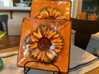 Tuscan Sunflower square dish h/p 8” MTS|107578