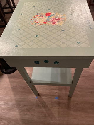 Decorative table with hand painted birds , RSV|111346