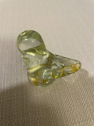Small light yellow glass bird RSV|112196