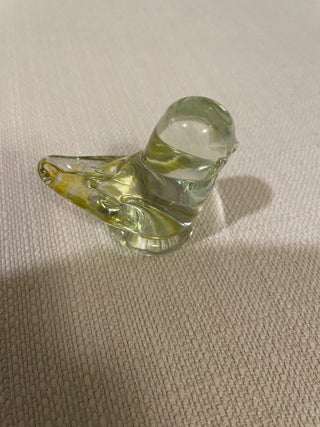 Small light yellow glass bird RSV|112198
