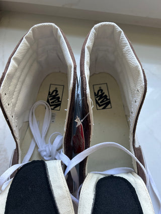 Vans Sk8-Hi, Cavas Suede Brown Shoes, size US Men8,5, US Woman 10-RSV|113679