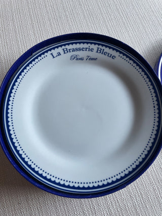 La Brasserie bleue paris set 4 plates new. RSV|113889