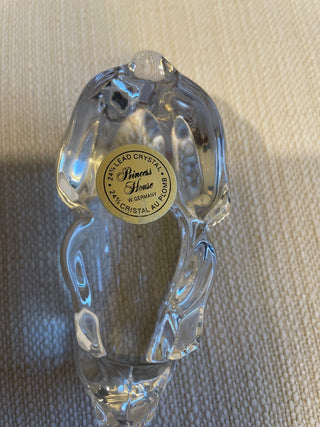 Vintage Princess House Crystal Clear Art Glass Bunny Rabbit Figurine Paperweight RSV|113898