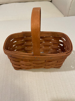 Vintage Longaberger, small basket, stationary handle RSV|114820
