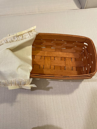 Vintage Longaberger bread basket with liner RSV|115482