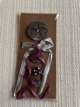 Vintage buttons with ribbon RSV|117450