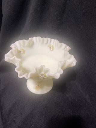 Fenton frosted candy dish|117696