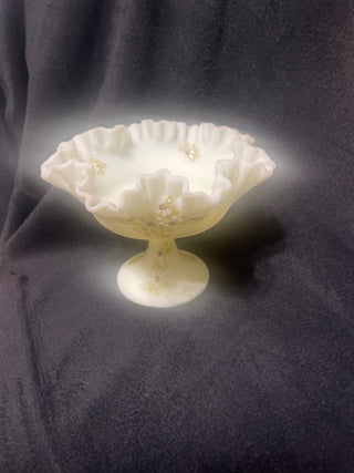 Fenton frosted candy dish|117704