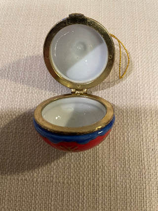 Vintage Red and blue ornament gold star xmas|117798