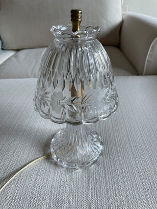 Vintage Princess House Crystal Mini Table Lamp Heritage Romance Lead Crystal  RSV|117962