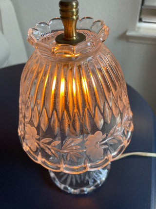 Vintage Princess House Crystal Mini Table Lamp Heritage Romance Lead Crystal  RSV|117964