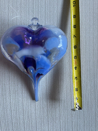 Hand blown glass heart RSV|117966