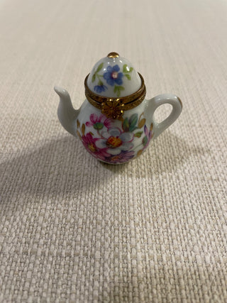 Vintage Limoges Trinket Box Teapot RSV|119336