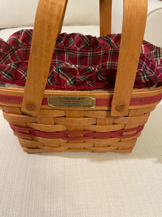 Longaberger Christmas collection 1992 seasons greetings basket  RSV|119562
