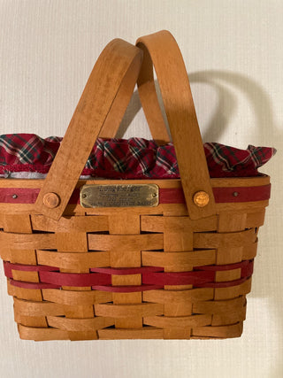 Longaberger Christmas collection 1992 seasons greetings basket  RSV|119563