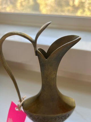 Vintage brass vase, pitcher -RSV|120530