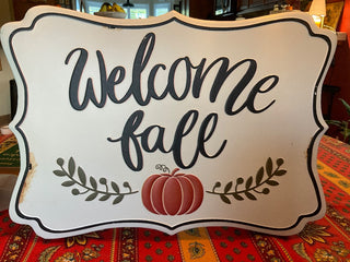 Welcome Fall Metal sign MTS|120847
