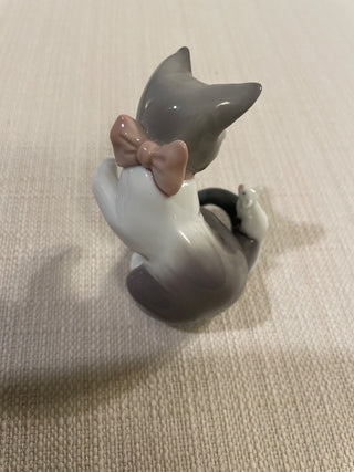 Vintage  Lladro Daisa Cat Mouse Porcelain Figurine RSV|121696