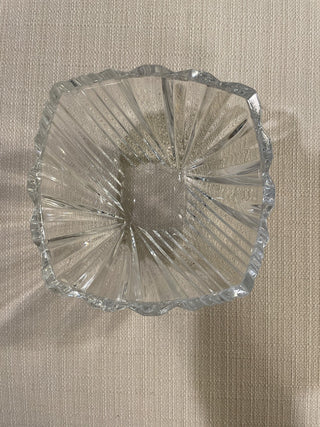 MIKASA LEAD CRYSTAL CORONATION ROUND RIBBED SWIRL BOWL 9 3/4" RSV|123716