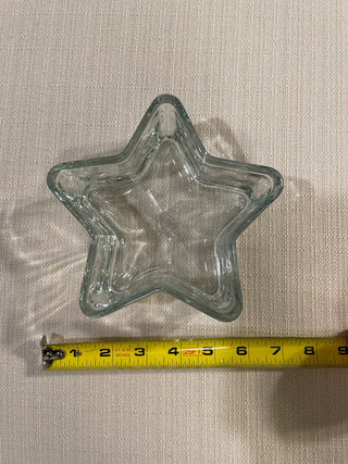 Vintage Libbey Star Shaped Clear Glass Bowl Candy Condiment RSV|123721