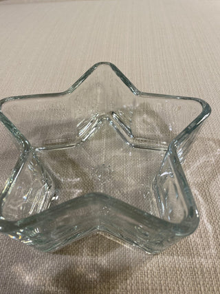 Vintage Libbey Star Shaped Clear Glass Bowl Candy Condiment RSV|123722