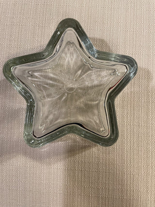 Vintage Libbey Star Shaped Clear Glass Bowl Candy Condiment RSV|123723
