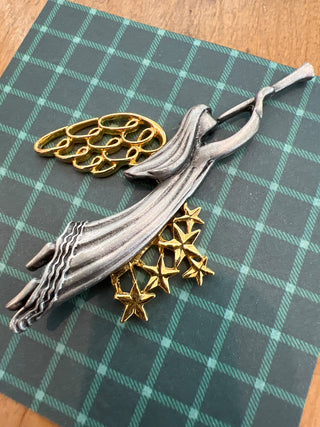 Angel Trumpet Brooch 2-tone|123969