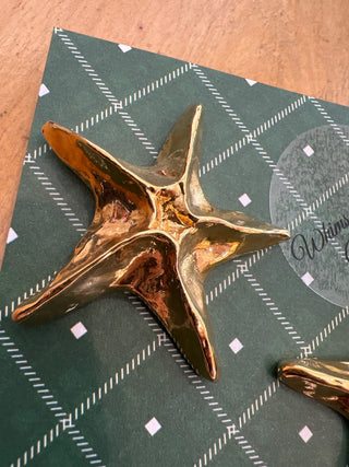 Large Gold Star Clip-Ons 80s|123977