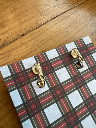 Gold Shell clip-ons 80s MTS|124077