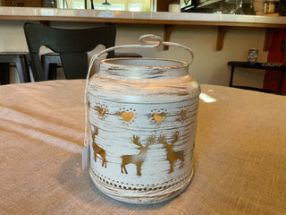 Lighted Rustic Winter Lantern 6” MTS|125447