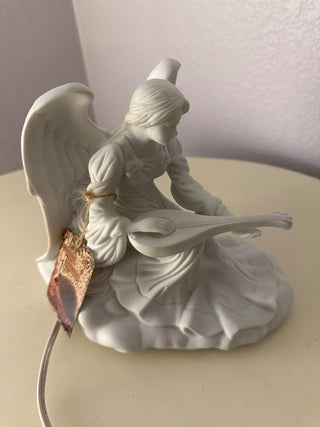 Vintage angel playing harp ceramic lamp  Rcd|126693