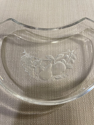 VAL ST LAMBERT Crystal BRUSSELS Pattern 7 5/8" CRESCENT  salad/fruit plate RSV|127708