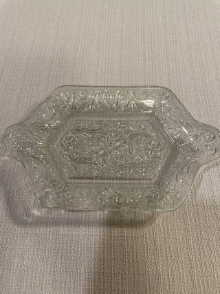 Vintage Indiana Glass Tiara clear depression glass trinket tray  RSV|127717