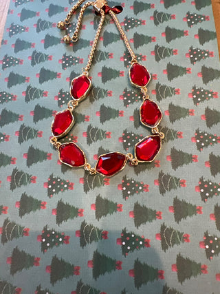 Gold/ Red Crystal Bracelet MTS|127836