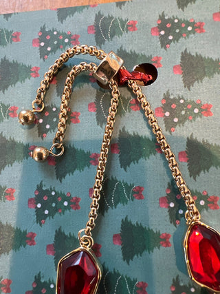 Gold/ Red Crystal Bracelet MTS|127838