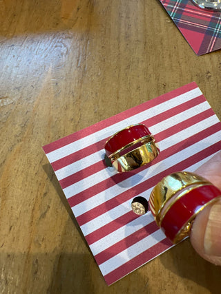 Gold/Red Monet Clip-Ons MTS|127850