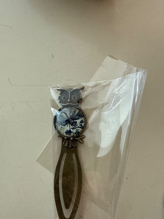 Brass book market owl with  dragonfly  RCD|129767