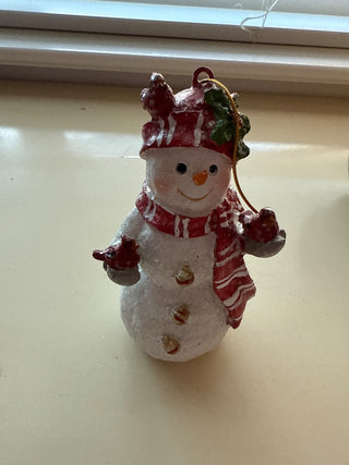 Snowman ornament ceramic vintage  RCD|129777