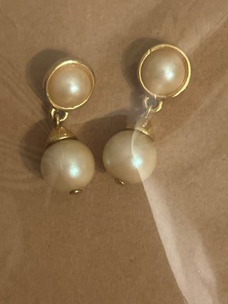 Vintage small pearl drop earrings  MTS|130834