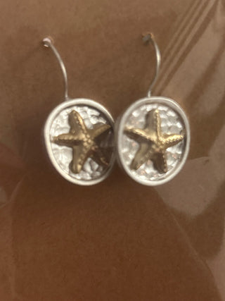 Small vintage starfish dangle earrings|130838