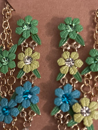 Floral necklace and earrings|130970