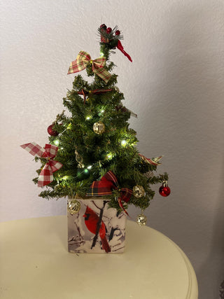 Cardinal Christmas tree with LED lights  RCD|130991